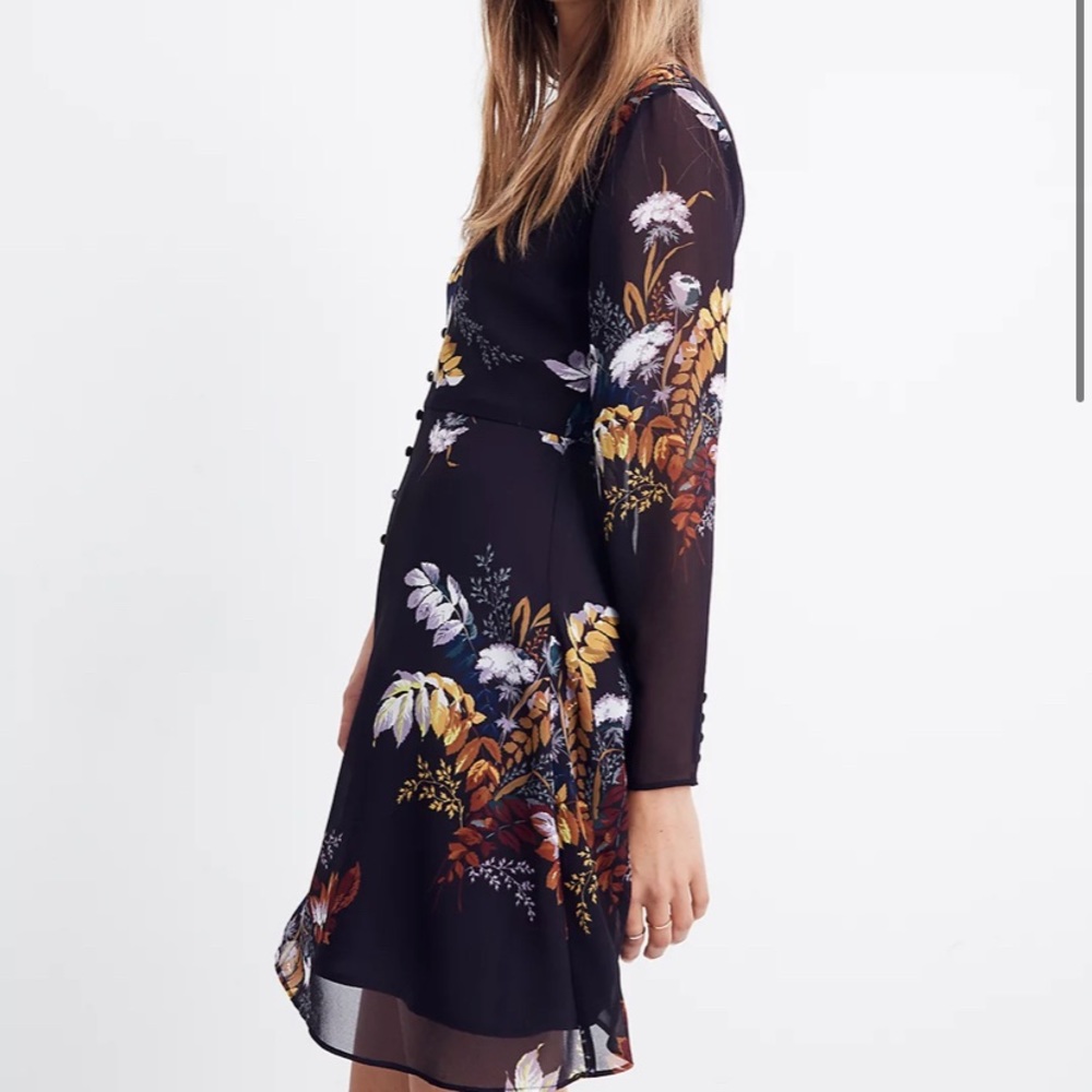 Madewell lilyblossom button-front dress in blooming oasis